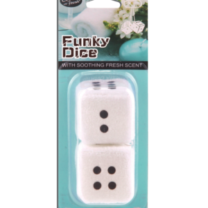 Dice-shaped hanging car air freshener