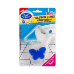toilet bowl cleaner with buttererfly-shaped air freshener
