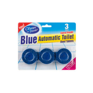 Blue automatic toilet bowl tablets