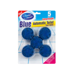 Blue automatic toilet bowl tablets